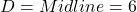 D = Midline = 6