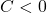C < 0