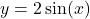 y = 2\sin(x)
