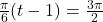 \frac{\pi}{6} (t - 1) = \frac{3\pi}{2}