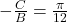 -\frac{C}{B} = \frac{\pi}{12}