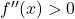f''(x) > 0