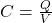 C = \frac{Q}{V}